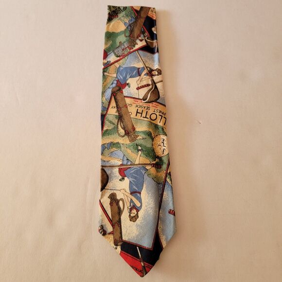 Tango By Max Raab Tie "Golf In Northern Ireland" - 100% Imported Cotton - Picture 2 of 4